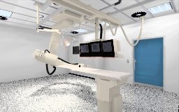 Visualizacin de CAD de una sala de angiografia, 256 x 160, 13K